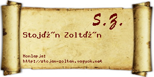 Stoján Zoltán névjegykártya