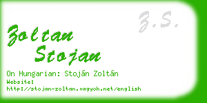 zoltan stojan business card